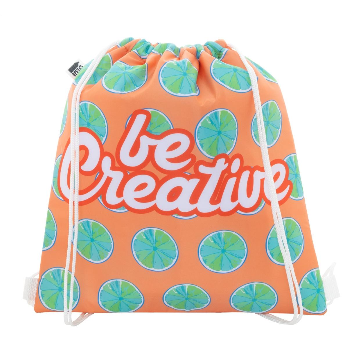 Geantă frigorifică personalizată, cu șnur CreaCool Draw Alb