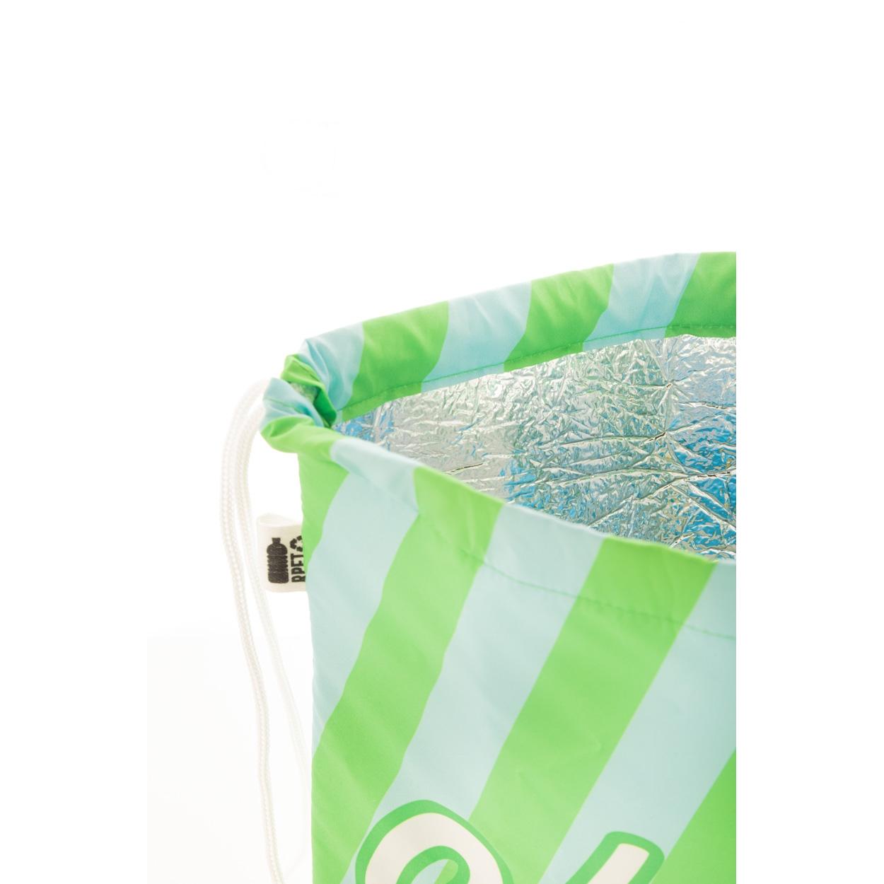Geantă frigorifică personalizată, cu șnur, pentru copii CreaCool Draw Kids Alb