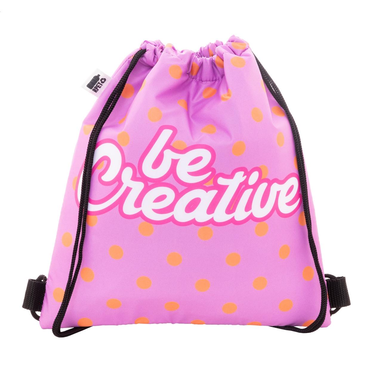 Geantă frigorifică personalizată, cu șnur, pentru copii CreaCool Draw Kids Negru