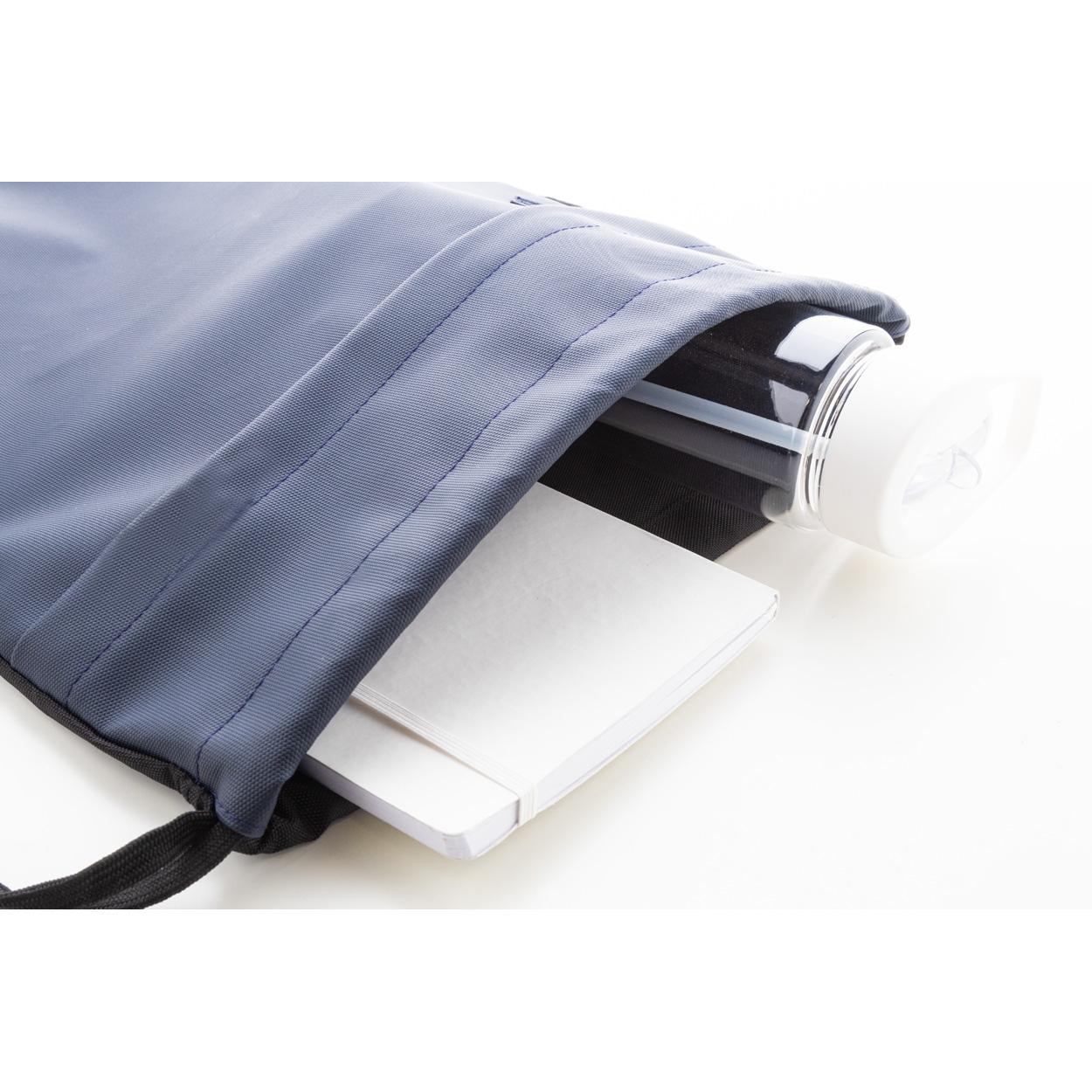 Rucsac RPET cu șnur Pudrow albastru închis