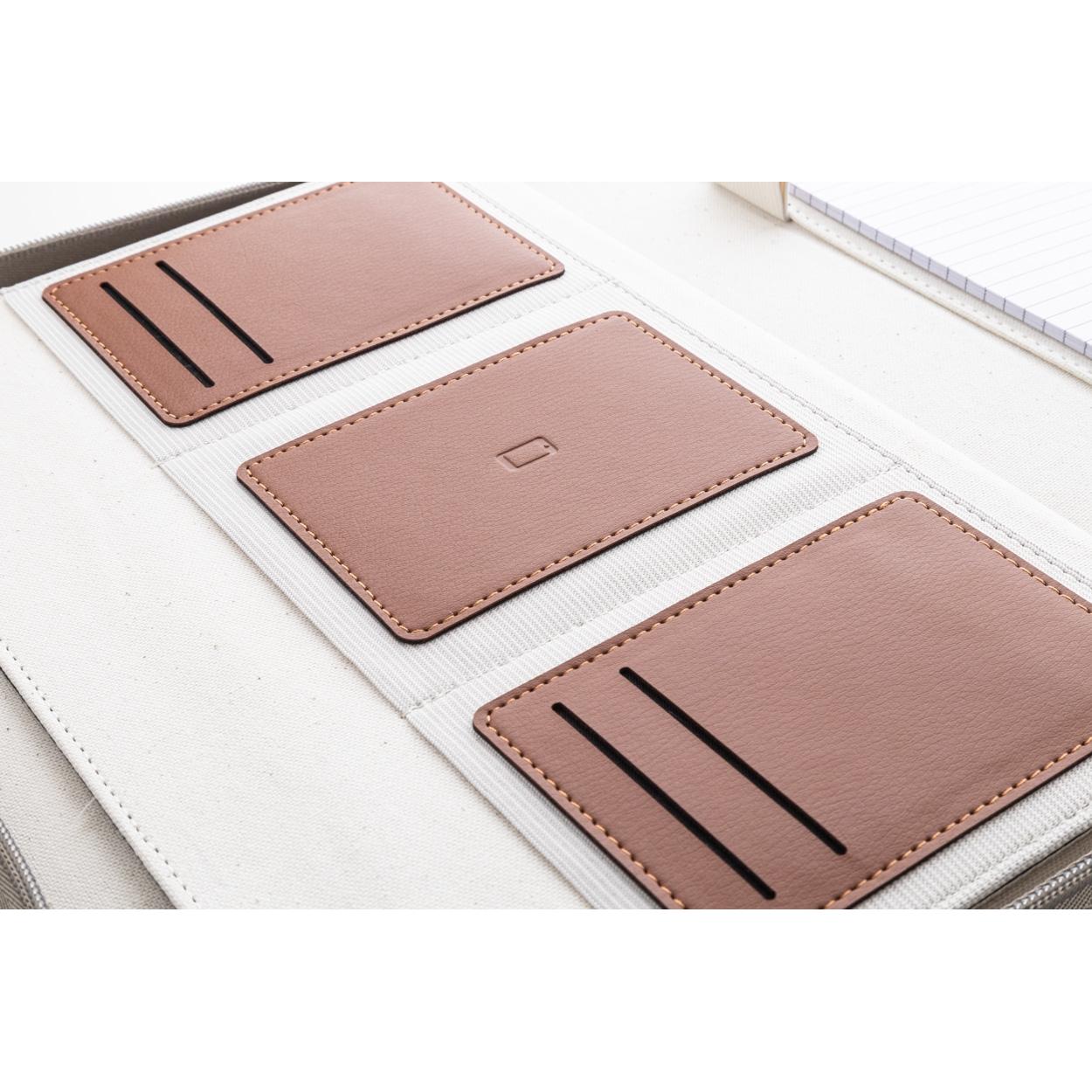 Mapă pentru documente, din pânză reciclată Carbasa Zip natural