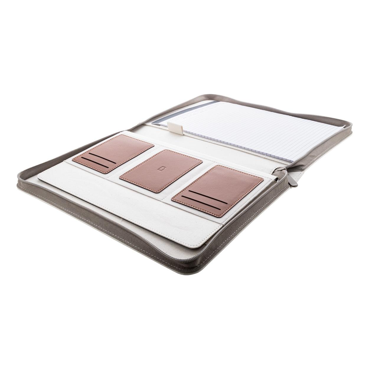 Mapă pentru documente, din pânză reciclată Carbasa Zip natural