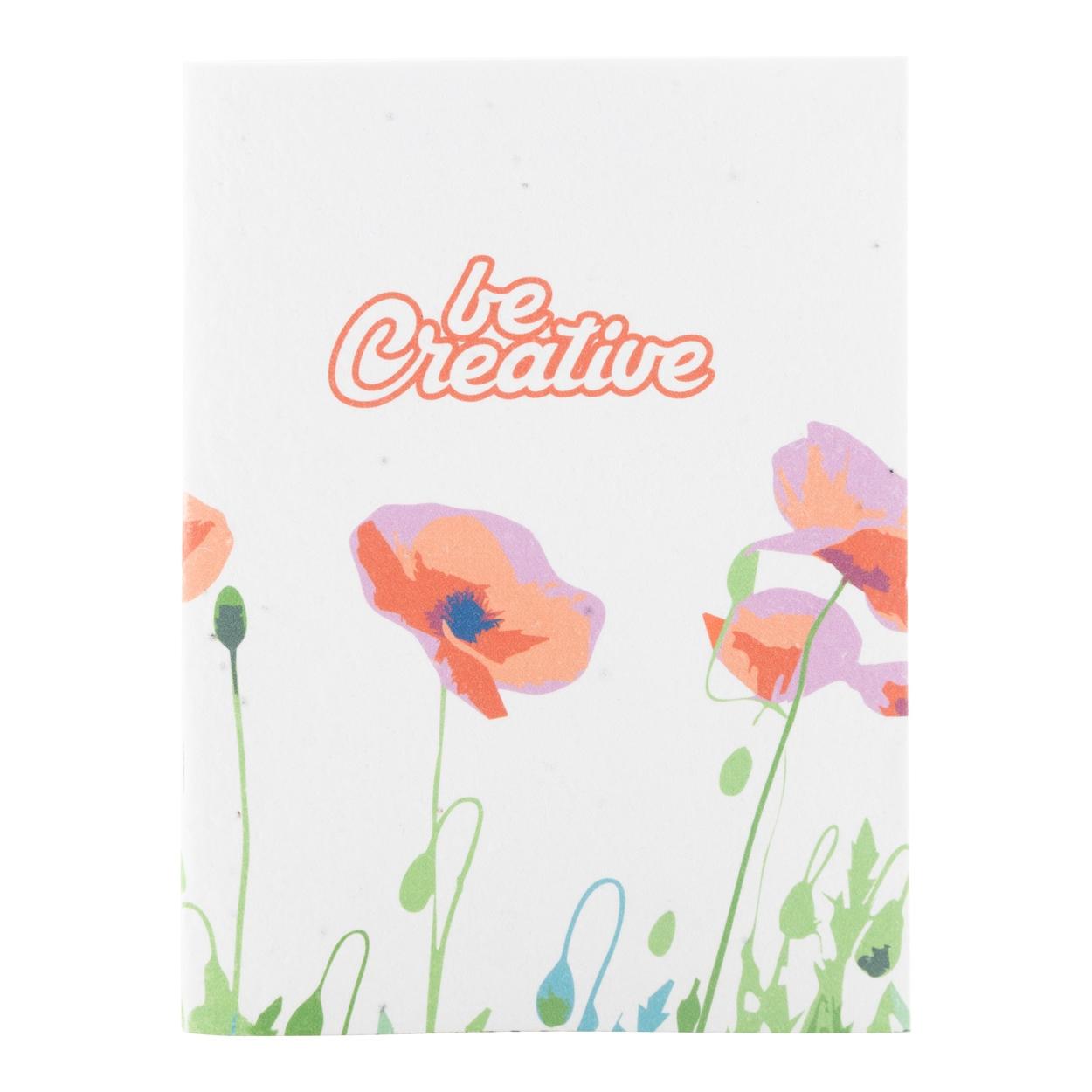 Caiet personalizat din hârtie cu semințe CreaNote Plus A5 Seed Alb