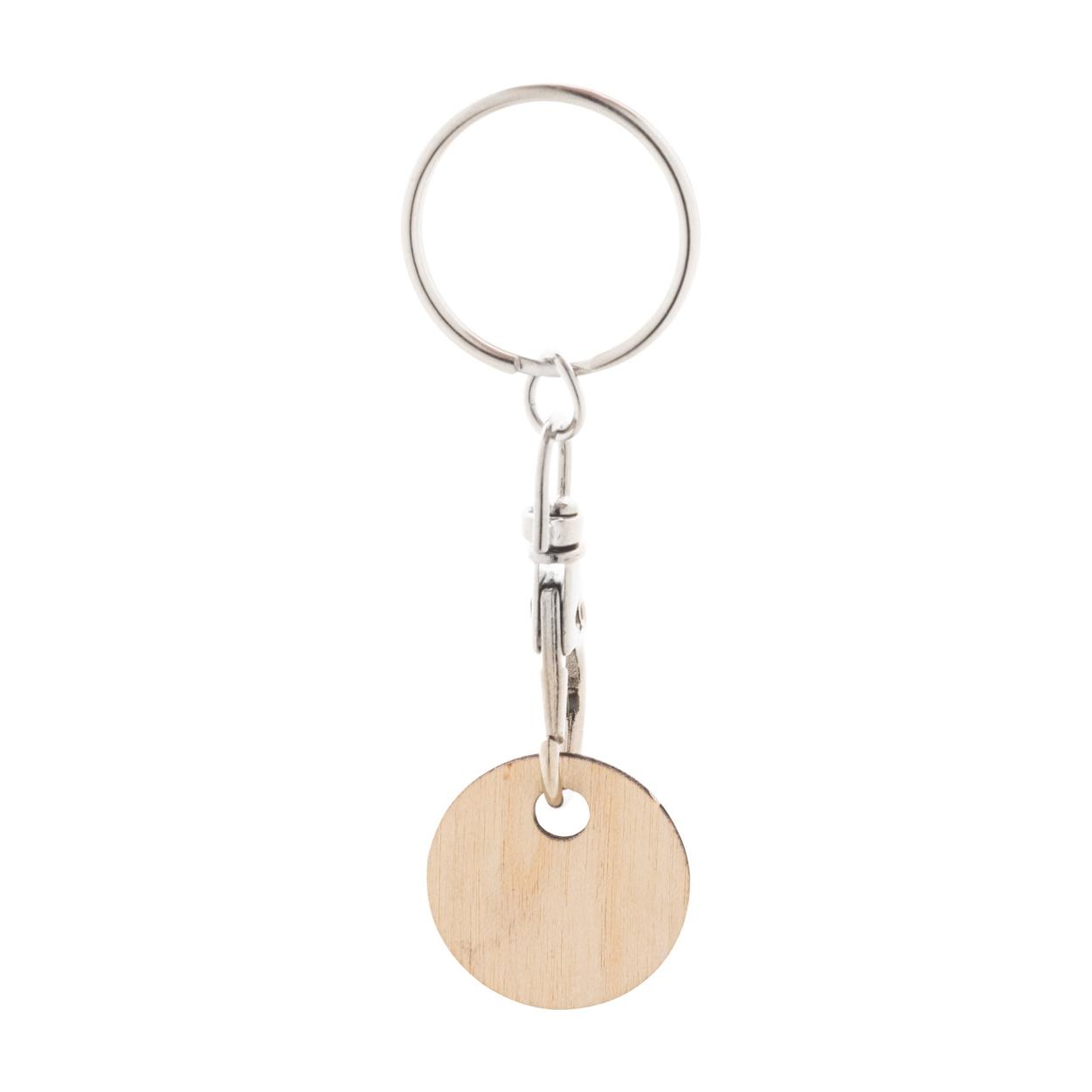 Breloc pentru monede cărucior ColoShop Eco natural argintiu