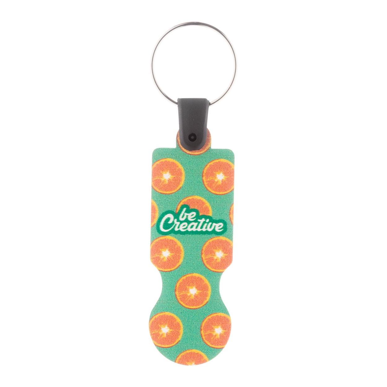 Breloc pentru monede cărucior ColoCart Eco natural argintiu