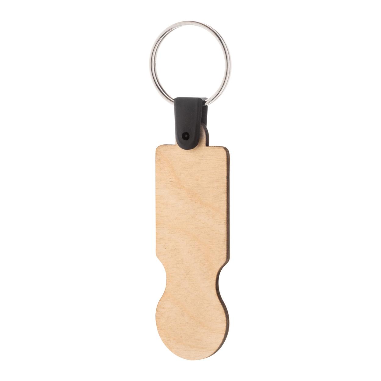 Breloc pentru monede cărucior ColoCart Eco natural argintiu