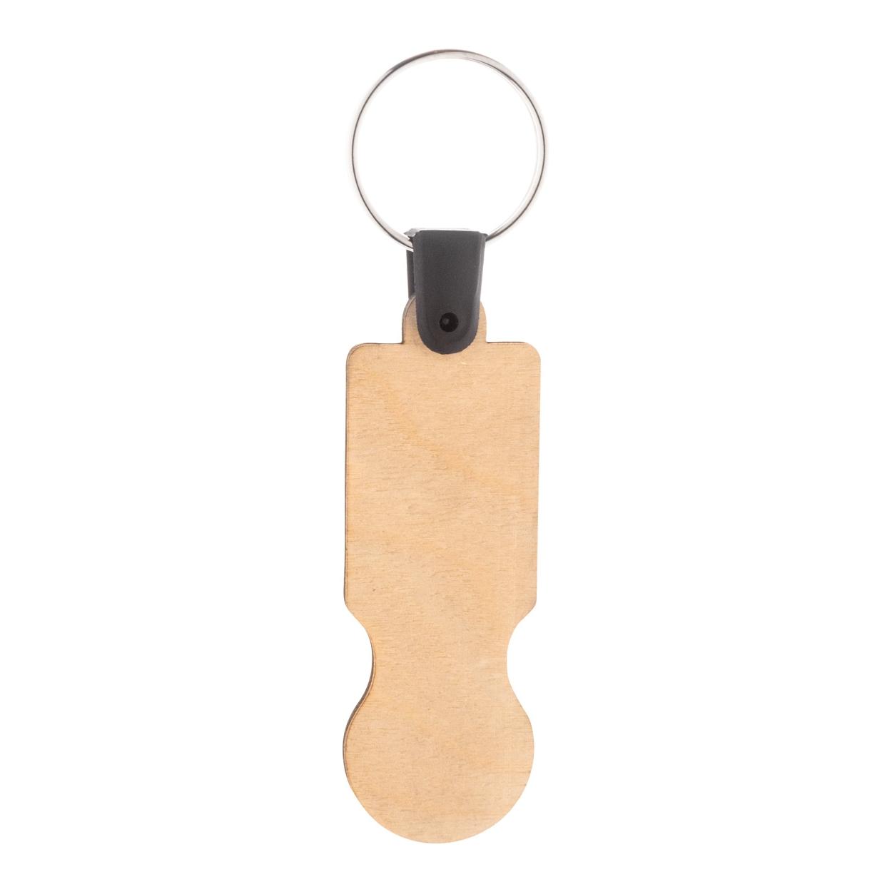 Breloc pentru monede cărucior ColoCart Eco natural argintiu
