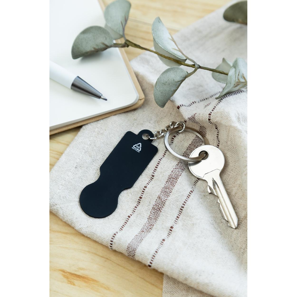 Breloc pentru monede cărucior ShineCart Negru