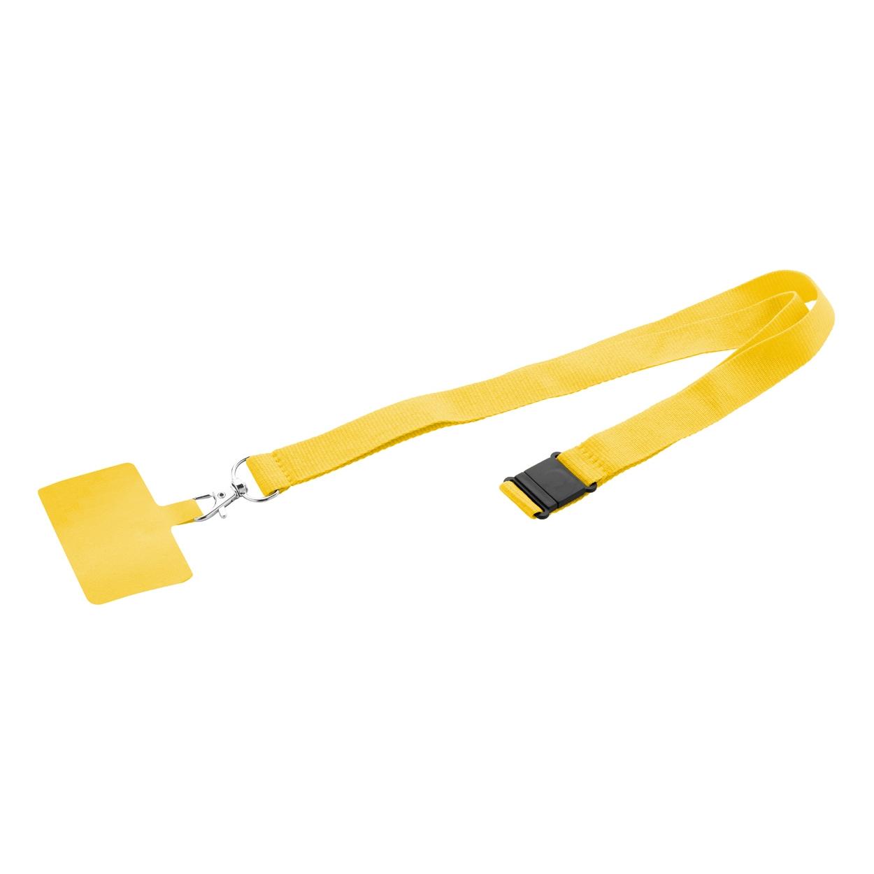 Lanyard RPET pentru telefon mobil Revent Call Galben