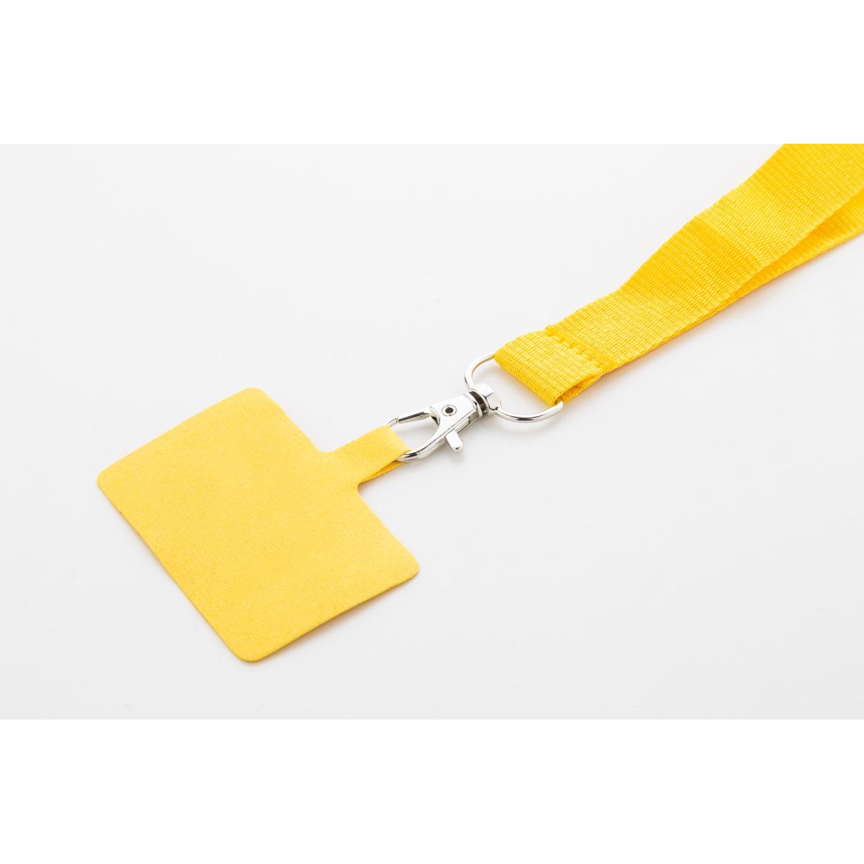 Lanyard RPET pentru telefon mobil Revent Call Galben