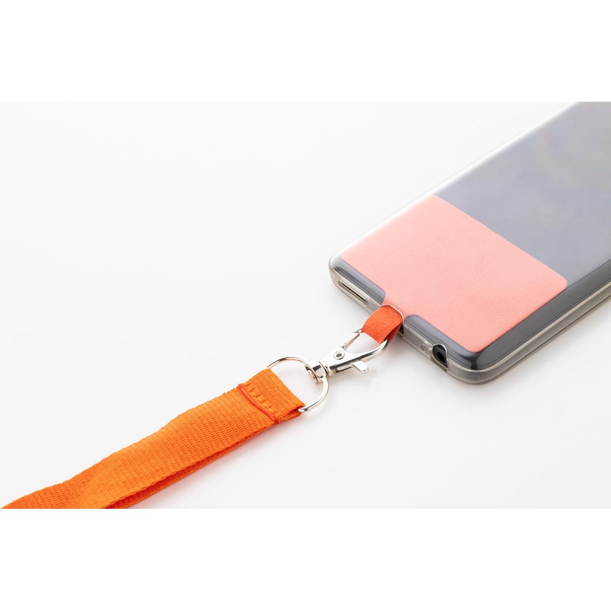 Lanyard RPET pentru telefon mobil Revent Call portocaliu