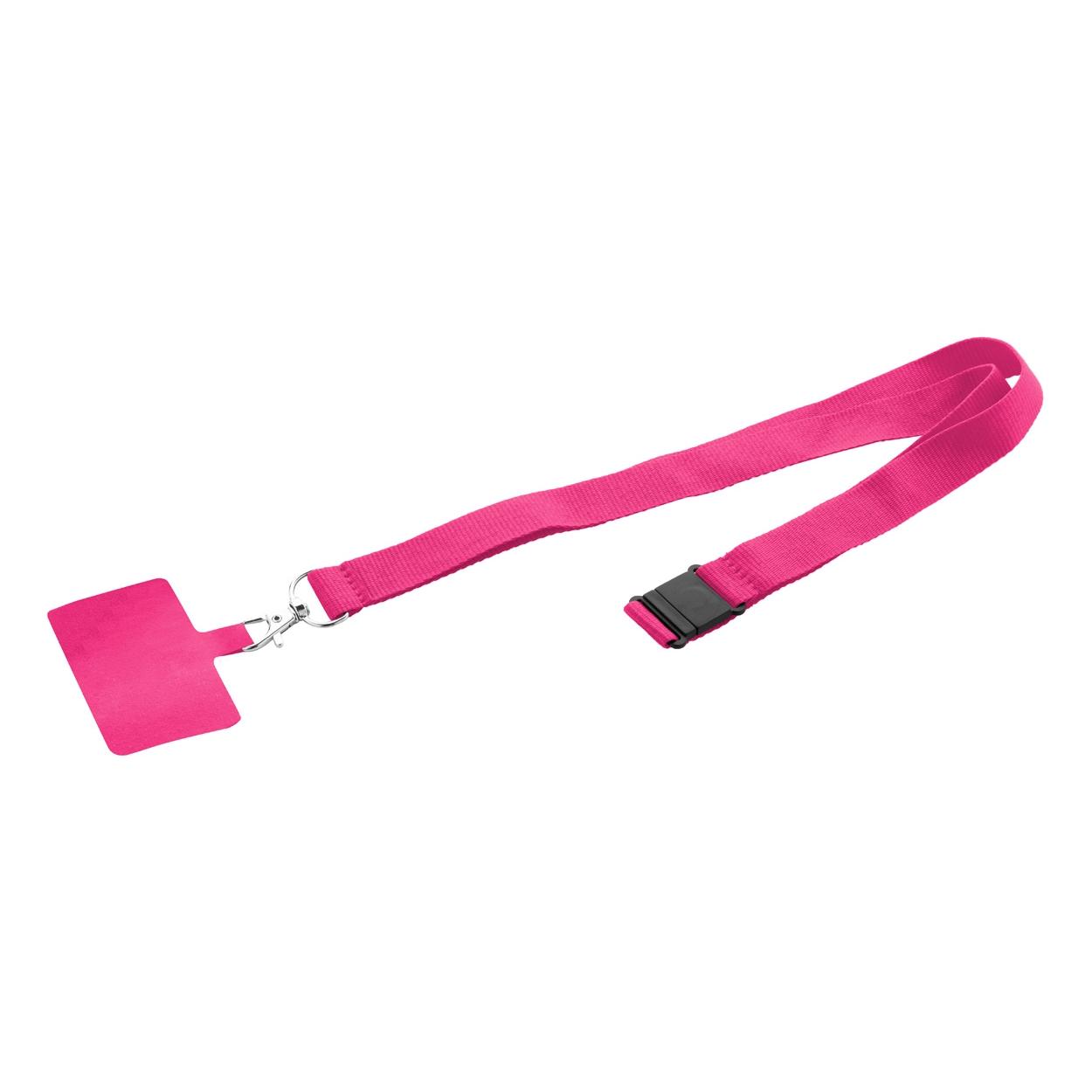 Lanyard RPET pentru telefon mobil Revent Call roz