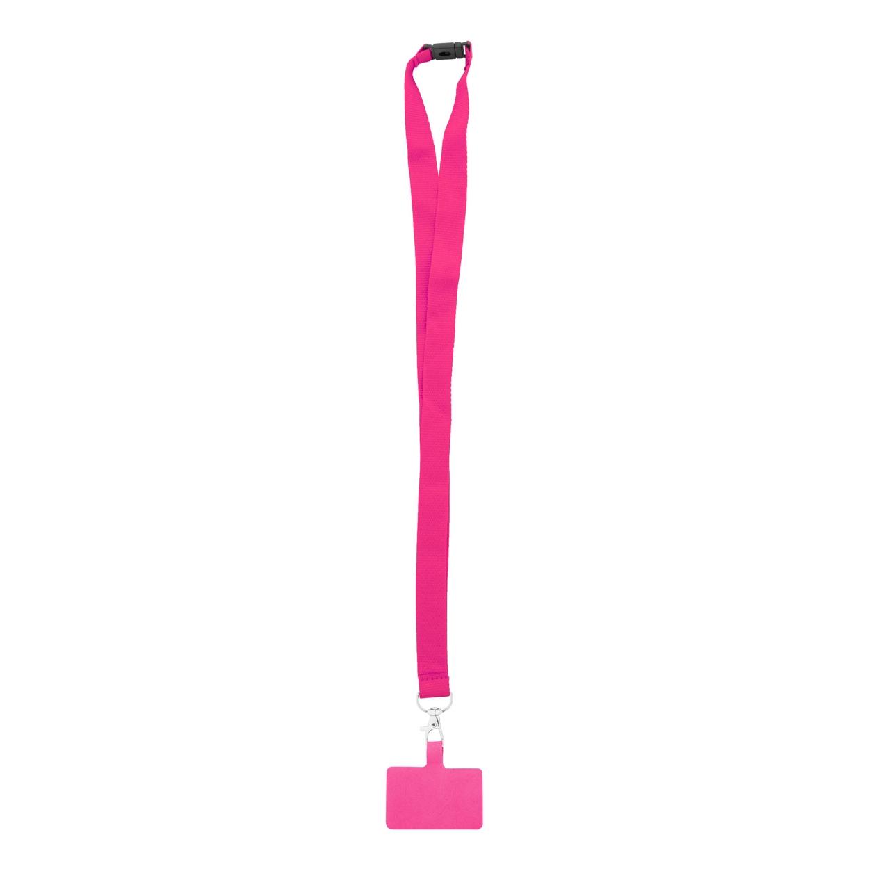 Lanyard RPET pentru telefon mobil Revent Call roz