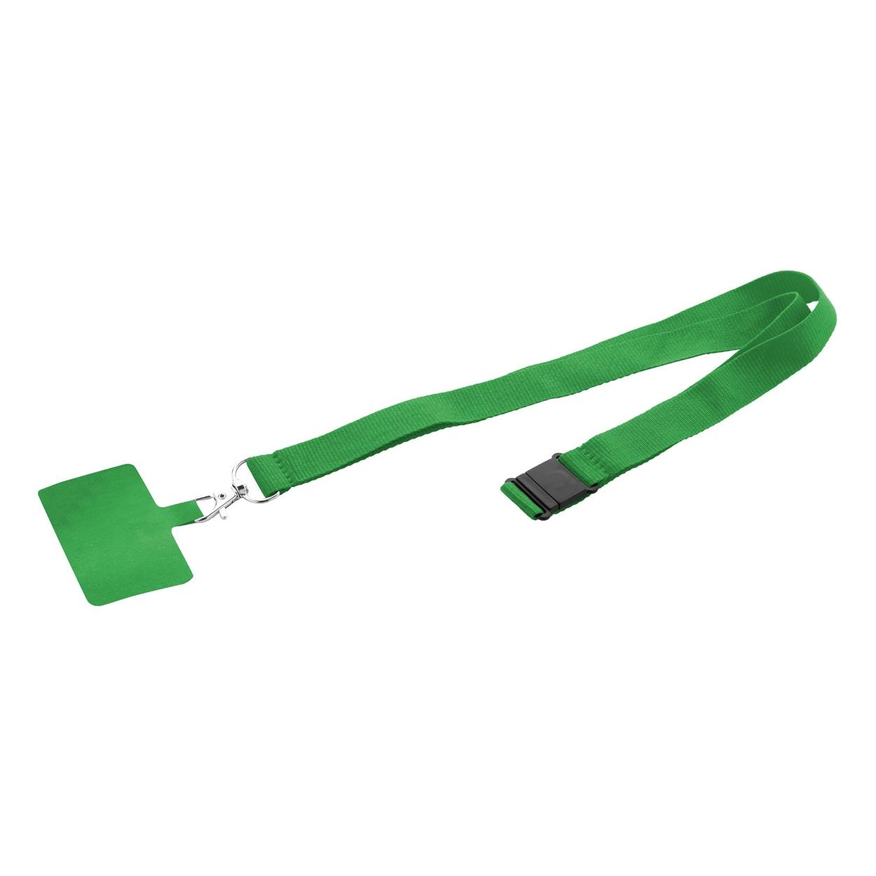 Lanyard RPET pentru telefon mobil Revent Call Verde