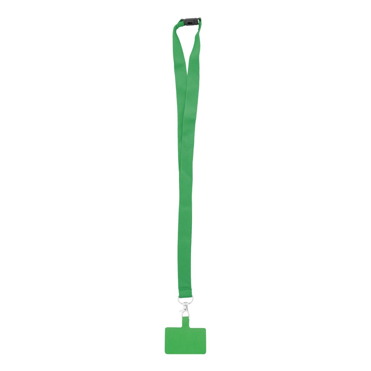 Lanyard RPET pentru telefon mobil Revent Call Verde