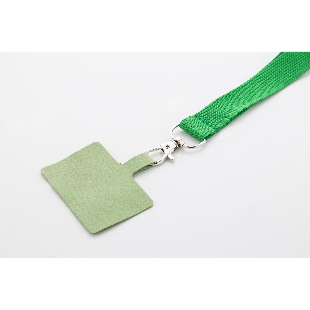 Lanyard RPET pentru telefon mobil Revent Call Verde
