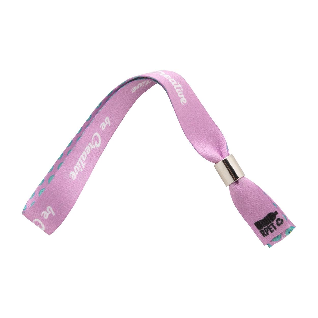 Brățară de festival, RPET, personalizată SuboWrist Alloy Alb