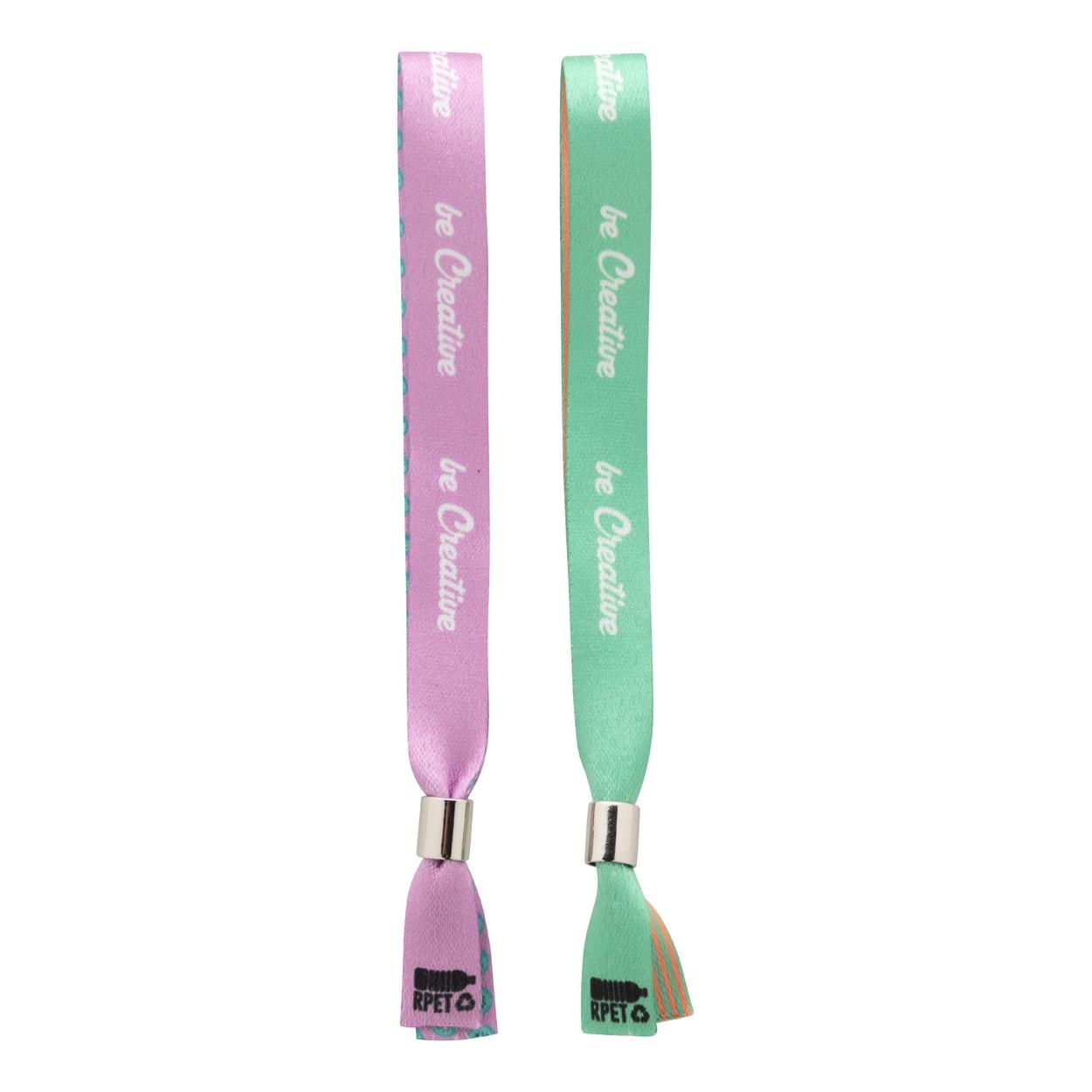 Brățară de festival, RPET, personalizată SuboWrist Alloy Alb