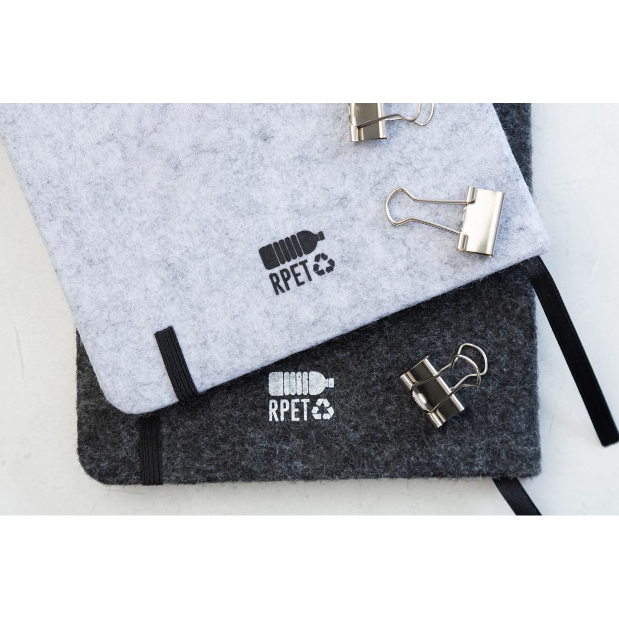 Carnet din fetru, RPET Refelt Note A5 gri închis