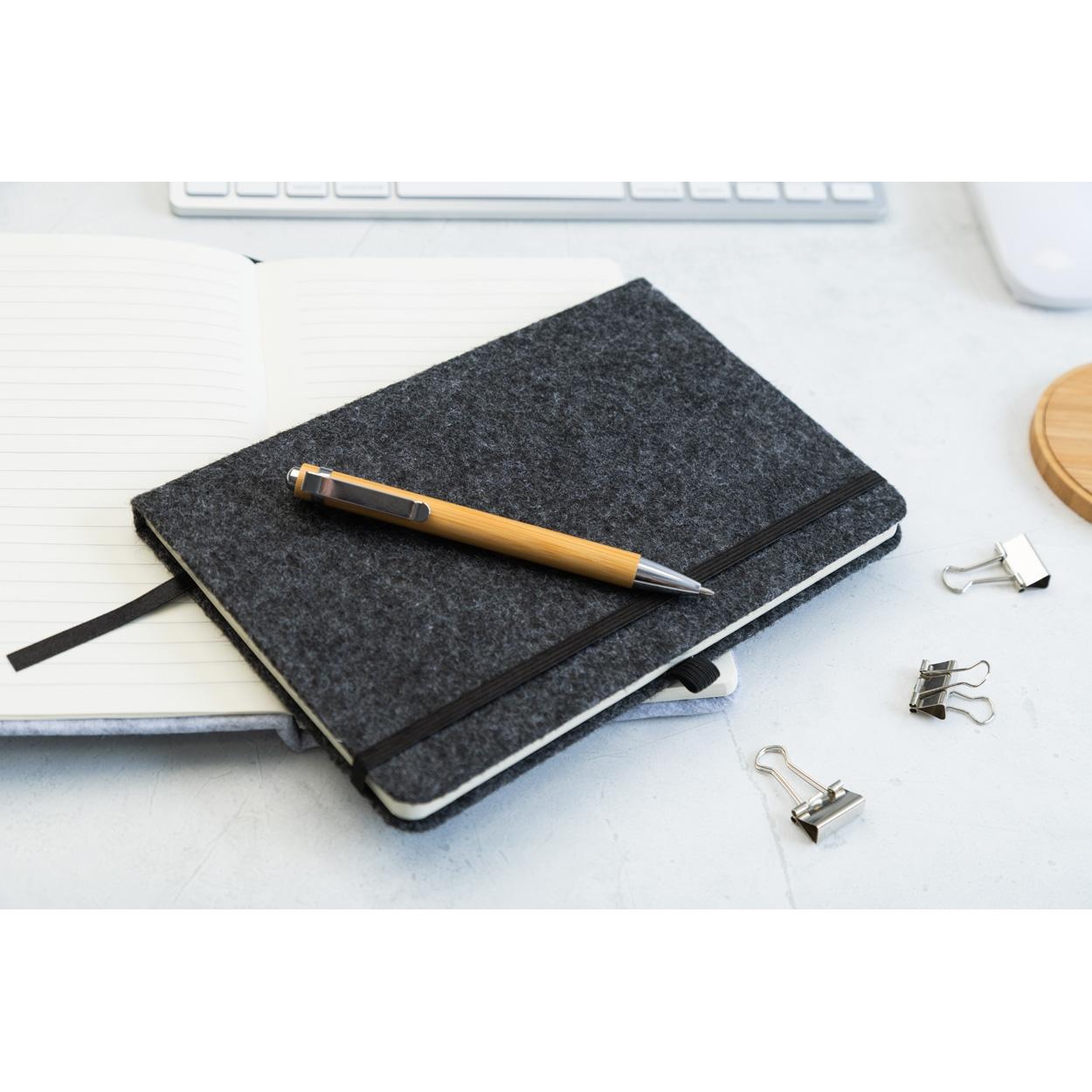 Carnet din fetru, RPET Refelt Note A5 gri închis