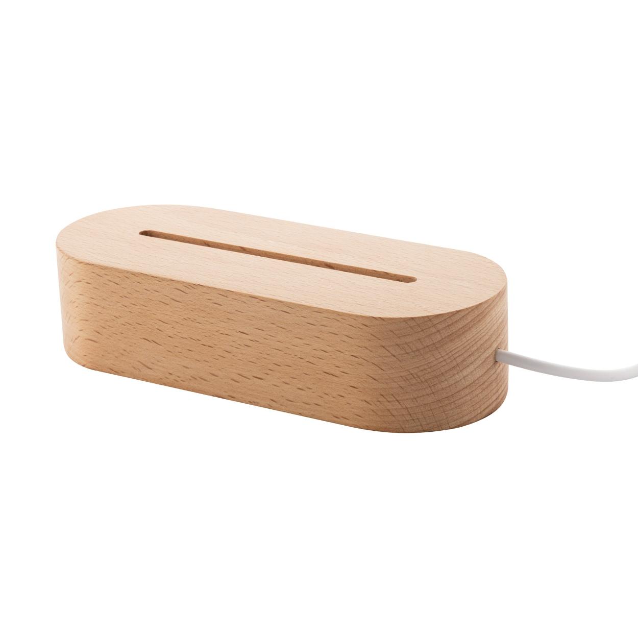 Trofeu cu lumină LED Woodify natural transparent