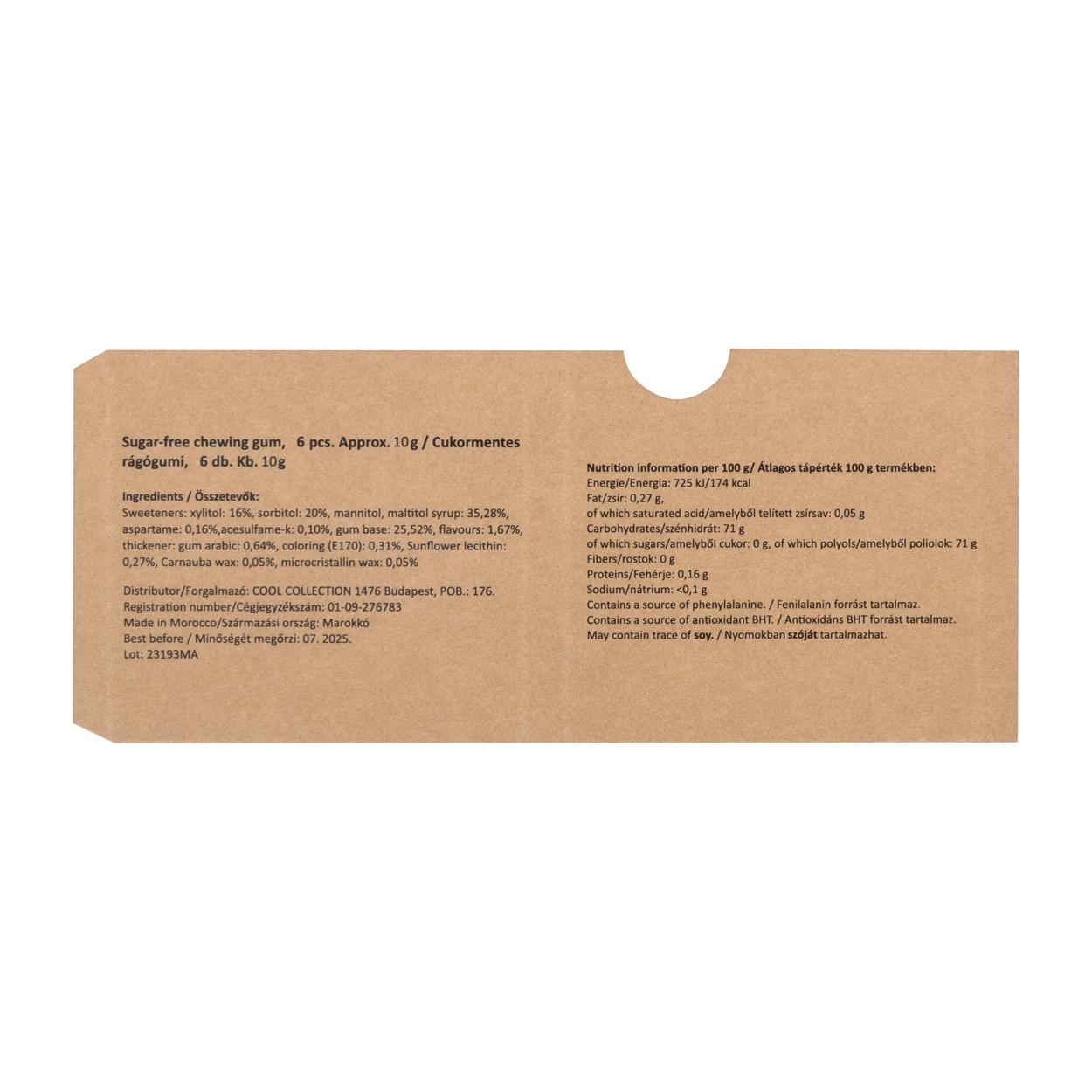 Gumă de mestecat personalizată CreaChew 6 Eco natural