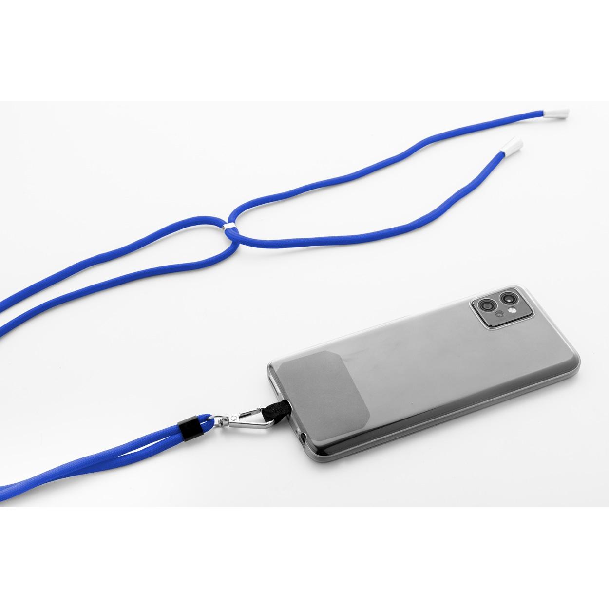 Lanyard RPET pentru telefon mobil Corphon Albastru