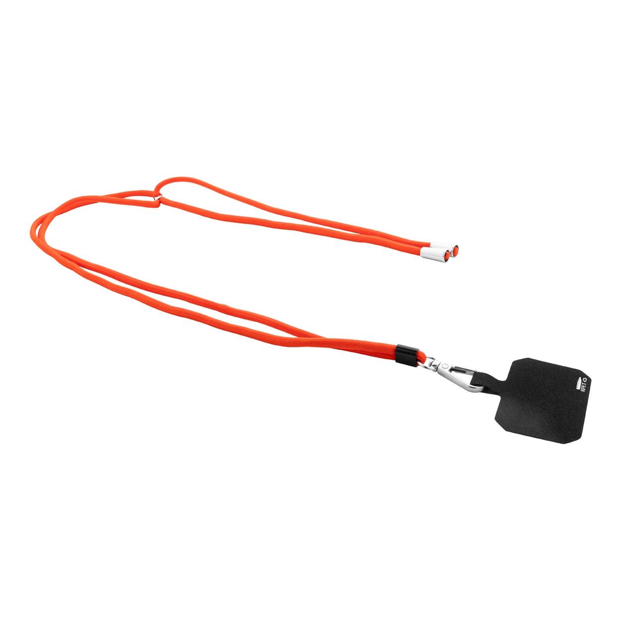 Lanyard RPET pentru telefon mobil Corphon Roșu
