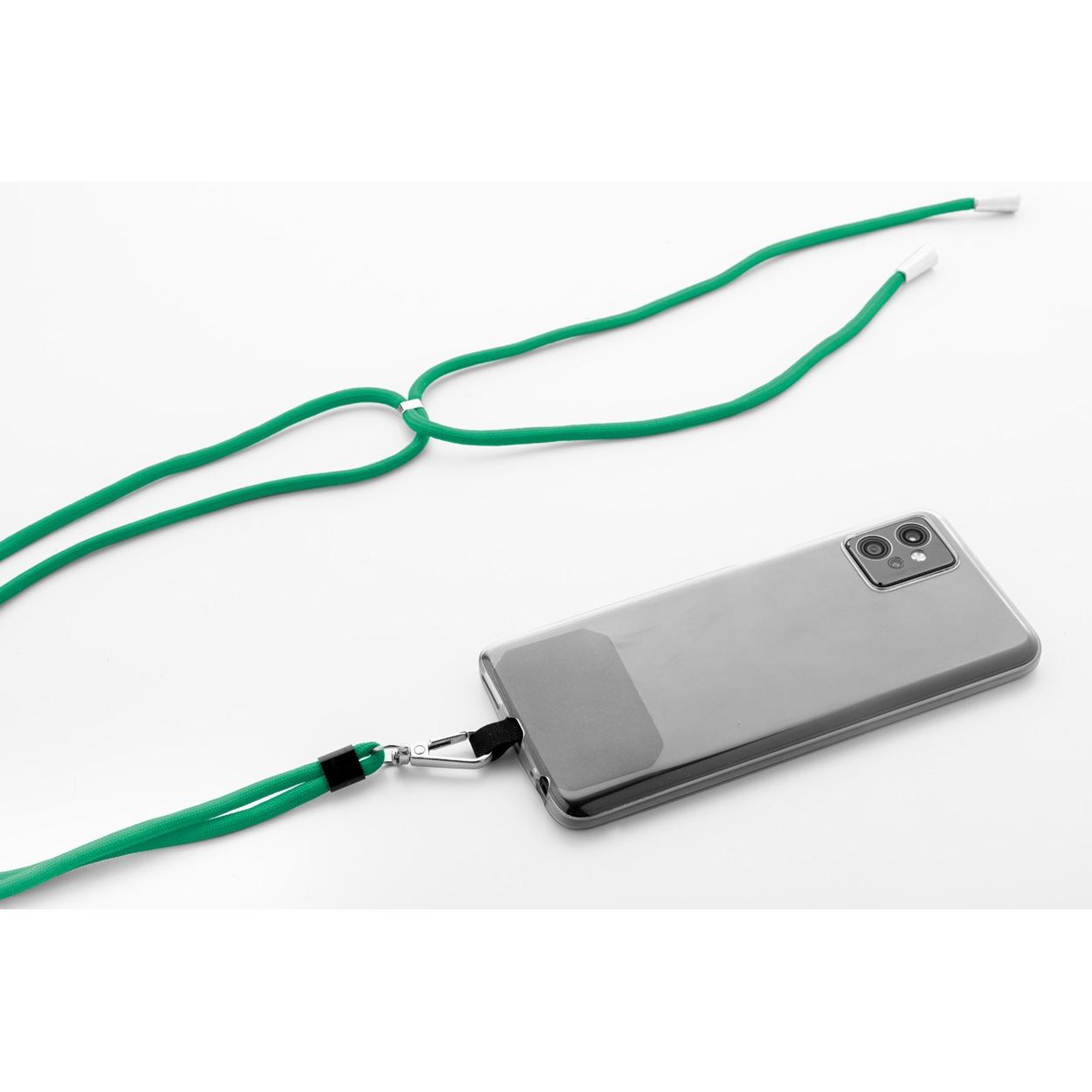 Lanyard RPET pentru telefon mobil Corphon Verde