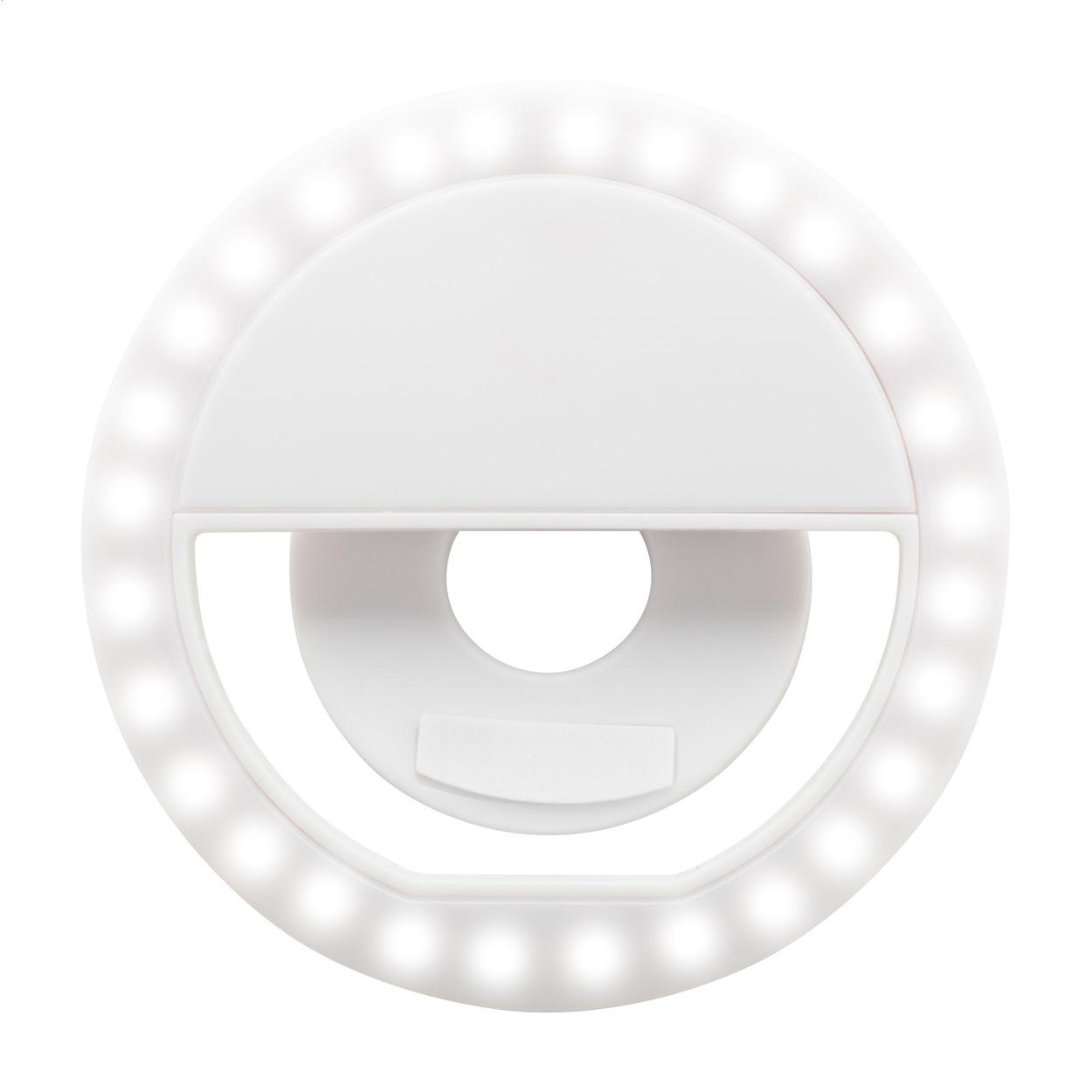 Inel luminos pentru selfie, RABS Radiance Alb