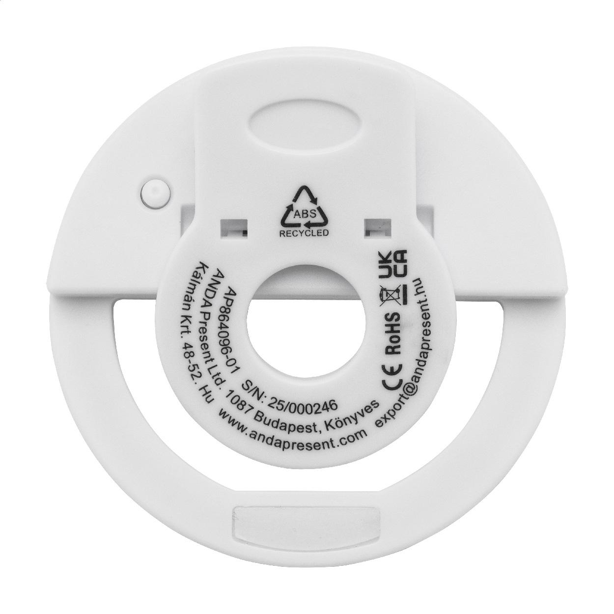 Inel luminos pentru selfie, RABS Radiance Alb