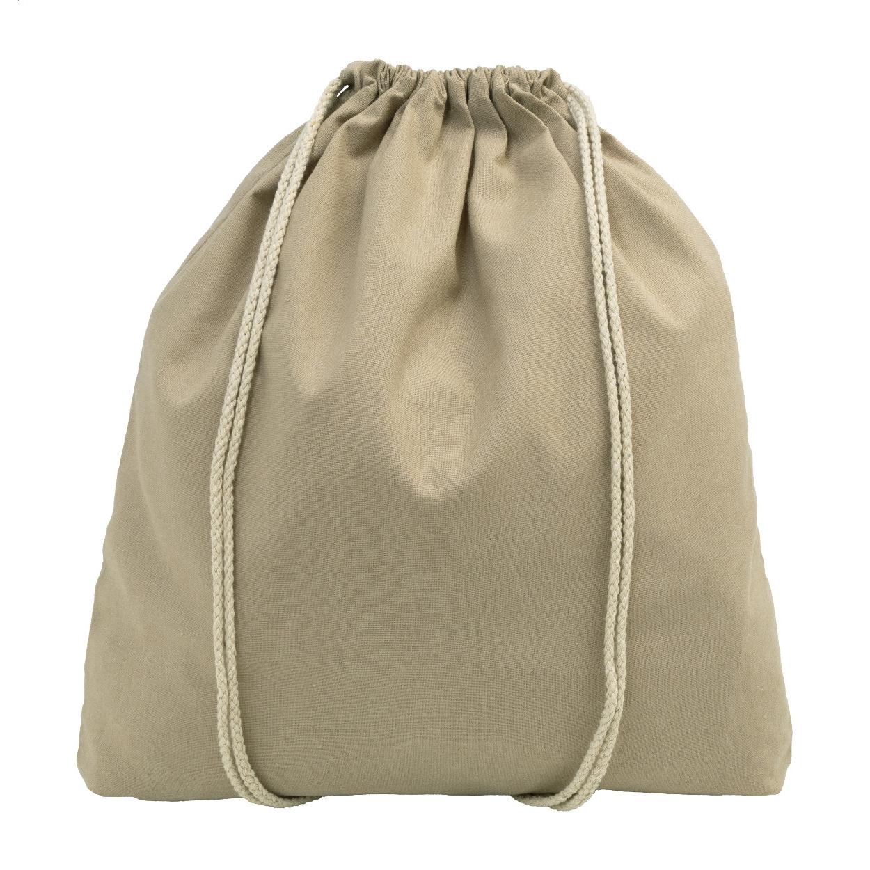 Rucsac cu șnur din bumbac reciclat Dropex natural
