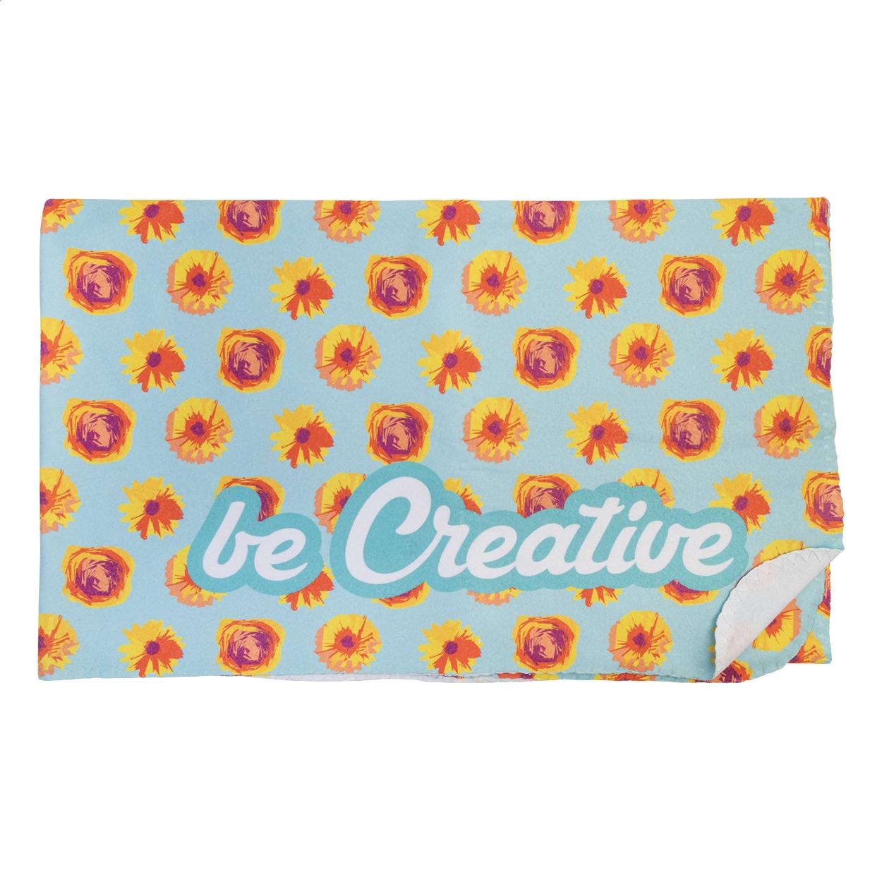 Pătură fleece personalizată, RPET CreaFleece Alb