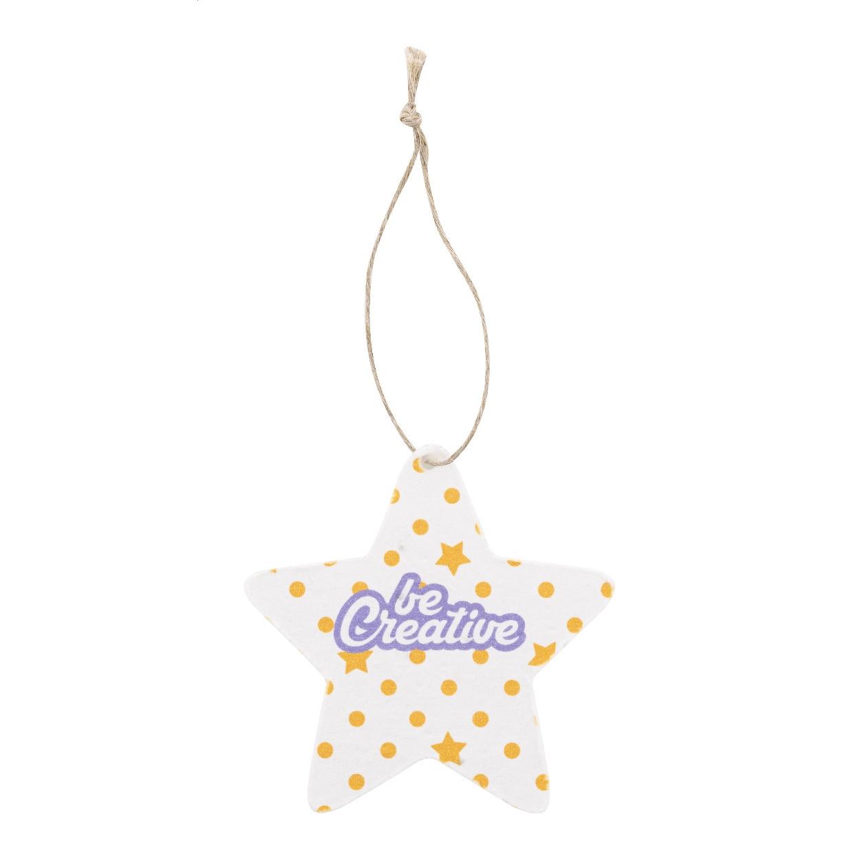Ornament rotund personalizat din hârtie cu semințe, pentru bradul de Crăciun CreaJul Seed