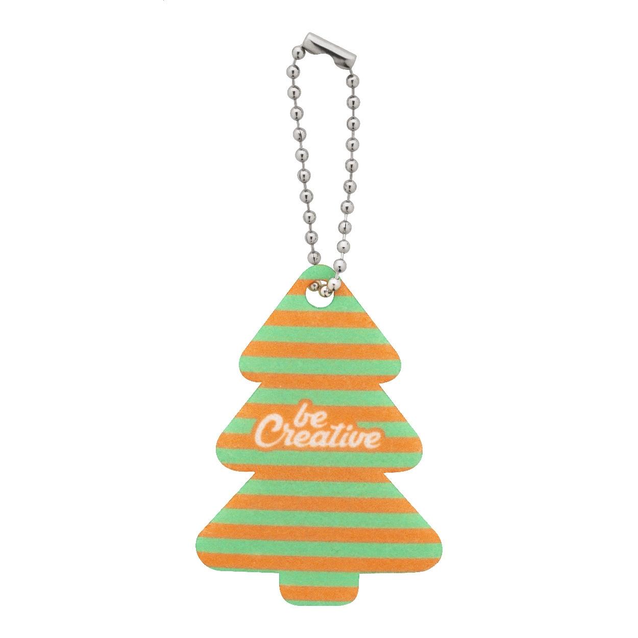 Breloc de Crăciun personalizat, model stea CreaFelt Key Xmas Alb