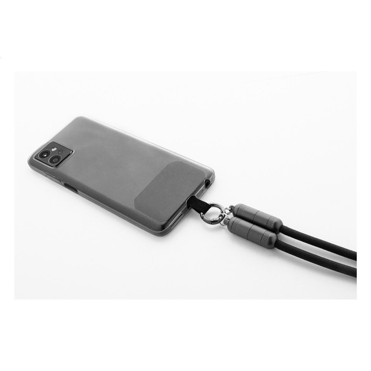 Cablu pentru telefon mobil 60W, RPET Fastly Negru