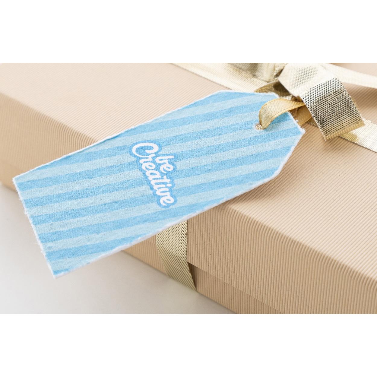 Etichetă pentru cadou personalizată, din hârtie cu semințe PrinTag Seed Alb