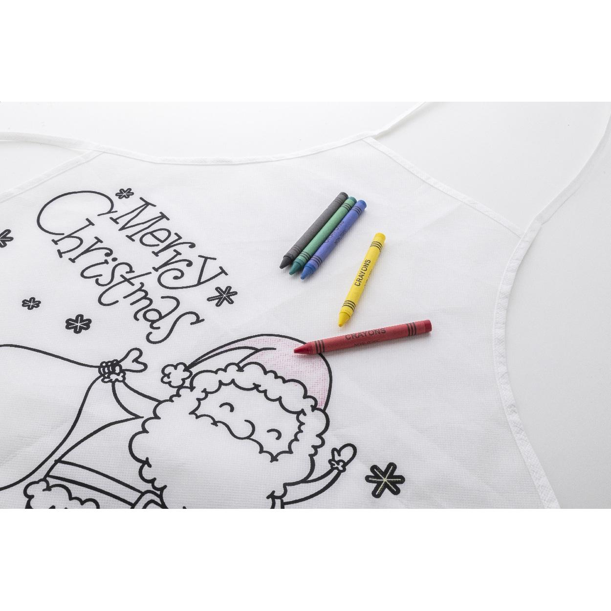 Șorț de colorat pentru copii, design de Crăciun Julfar Cook Alb