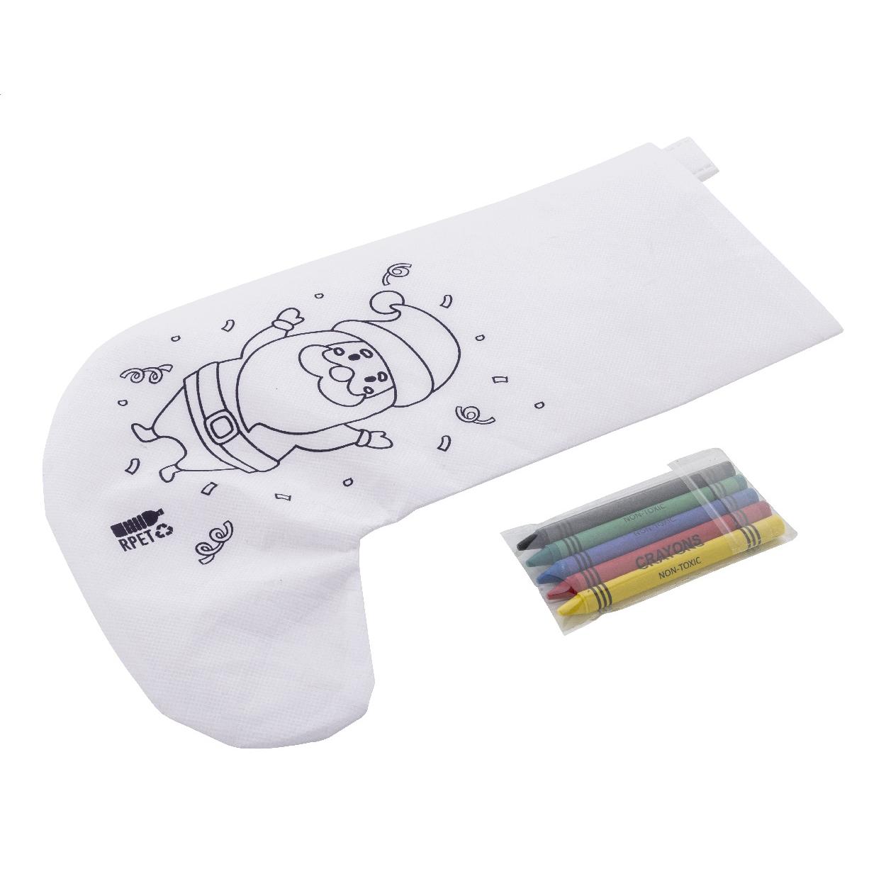 Ciorap pentru colorat, design de Crăciun Julfar Gift Alb
