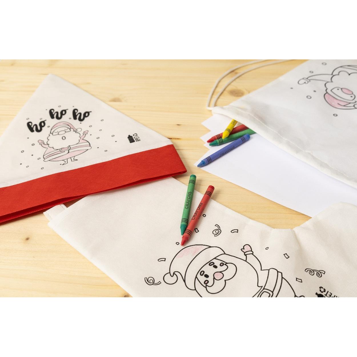 Ciorap pentru colorat, design de Crăciun Julfar Gift Alb