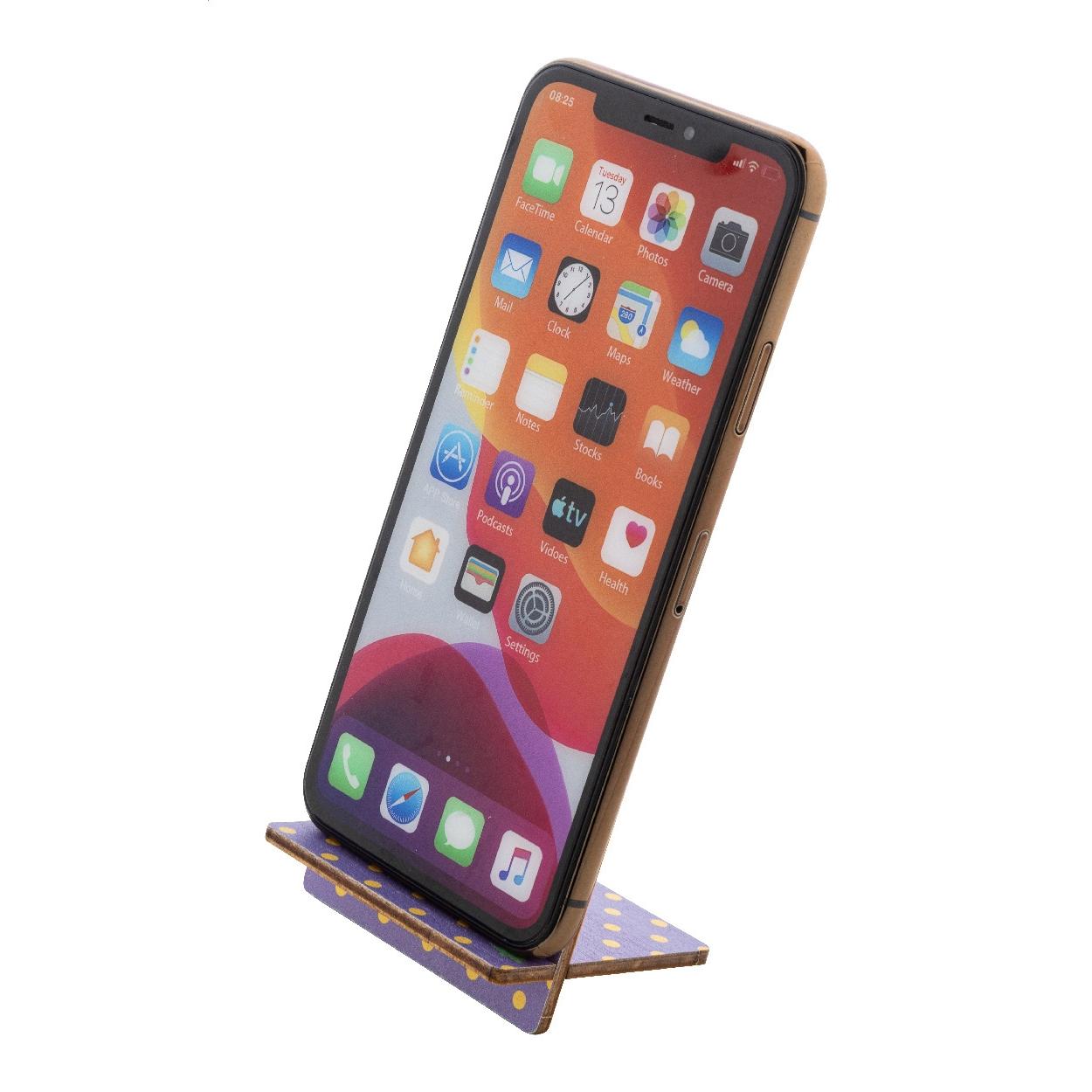 Suport telefon de Crăciun, model brăduț Kannykka Creative natural