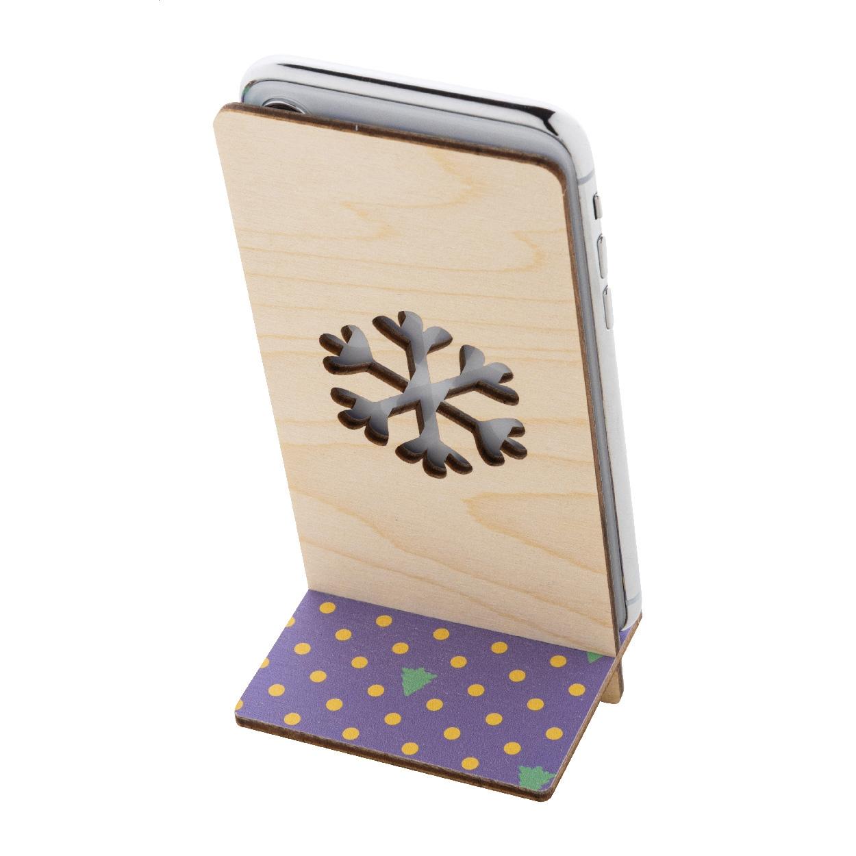 Suport telefon de Crăciun, model brăduț Kannykka Creative natural