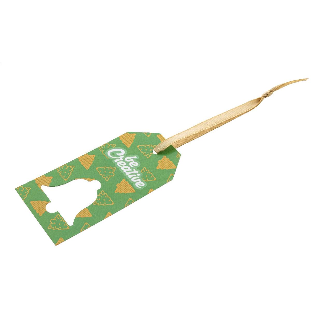 Etichetă cadou personalizată în formă de stea PrinTag Plus Alb