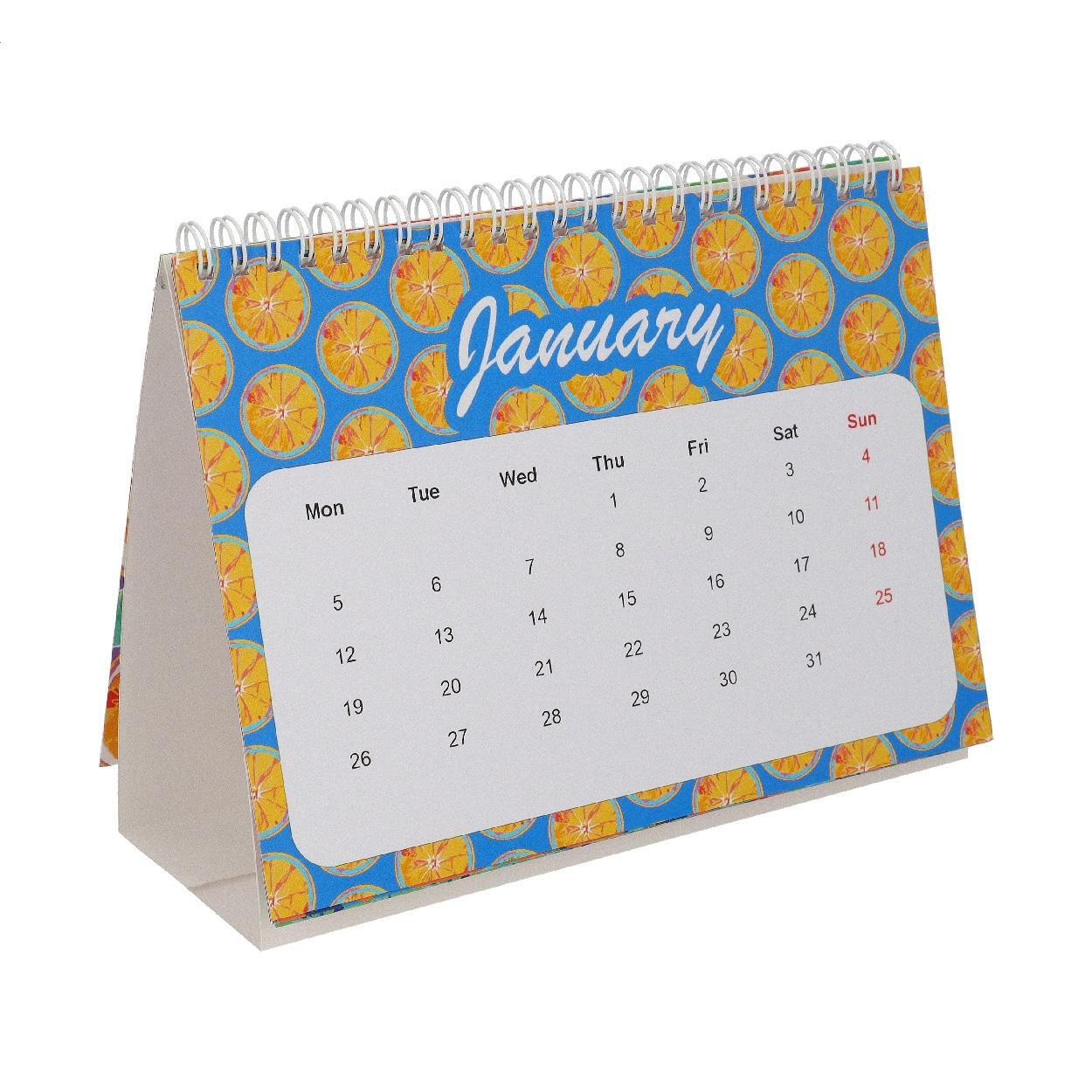 Calendar de birou personalizat CreaDate Desk Alb