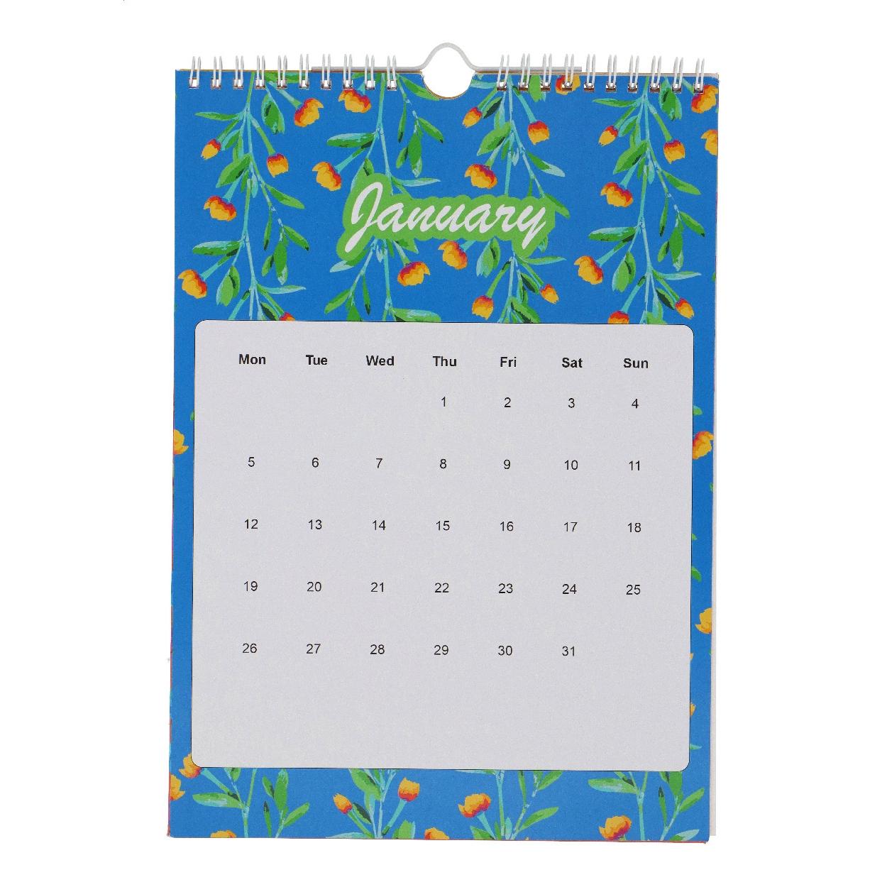 Calendar de perete personalizat CreaDate Wall A4 Alb