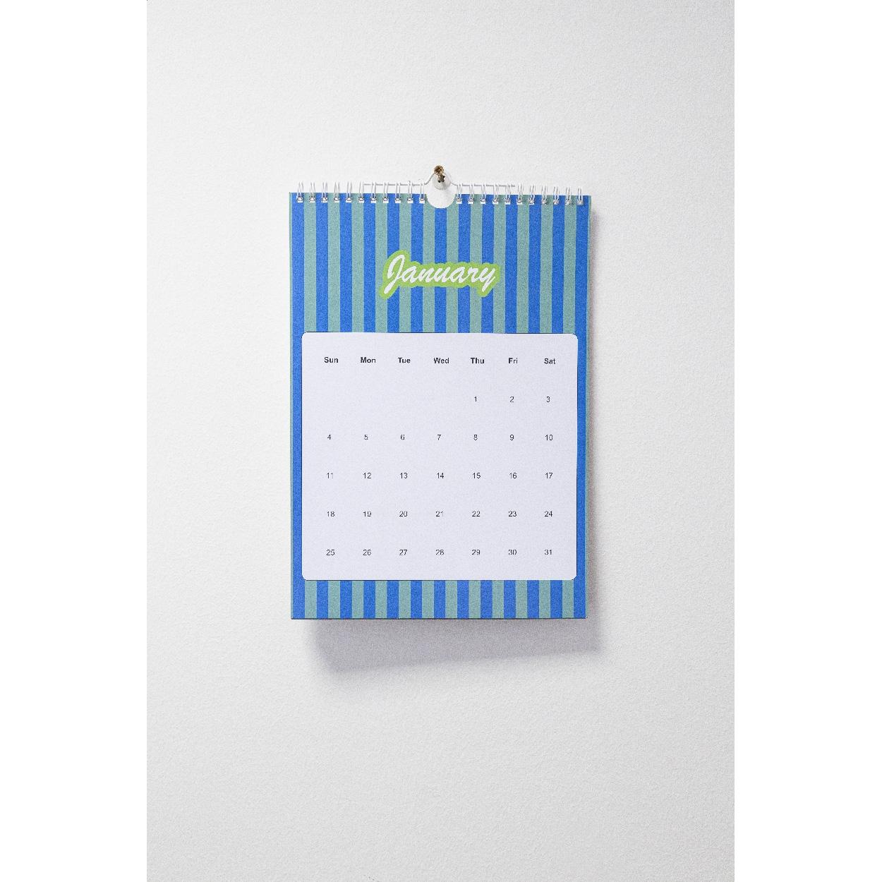 Calendar de perete personalizat CreaDate Wall A4 Alb