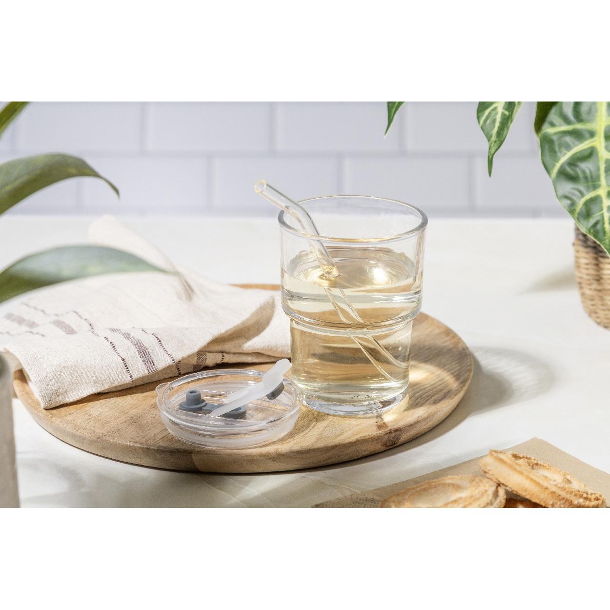 Pahar de voiaj din sticlă Glassip transparent