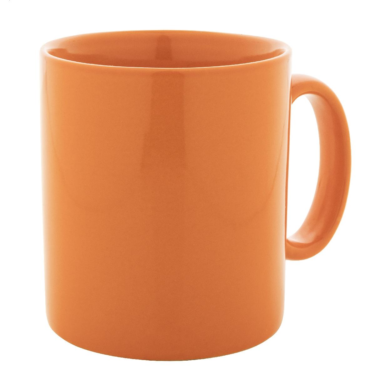 Cană ceramică colorată Kolomu portocaliu