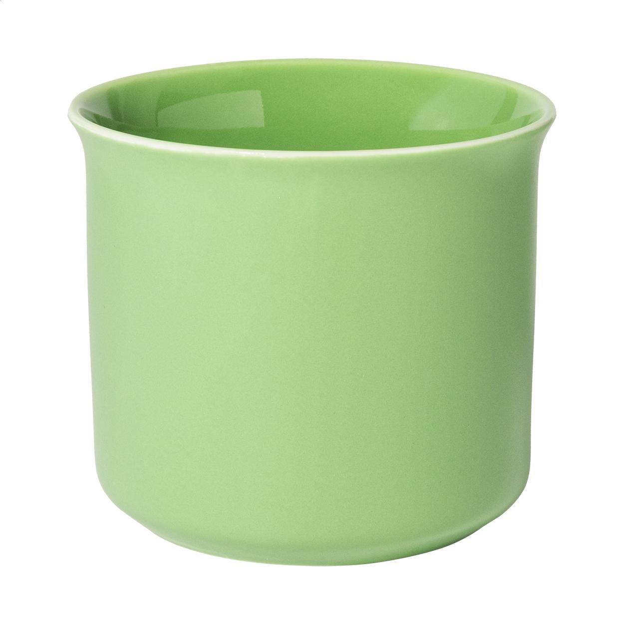 Cană vintage mată Woodstock Flat verde deschis