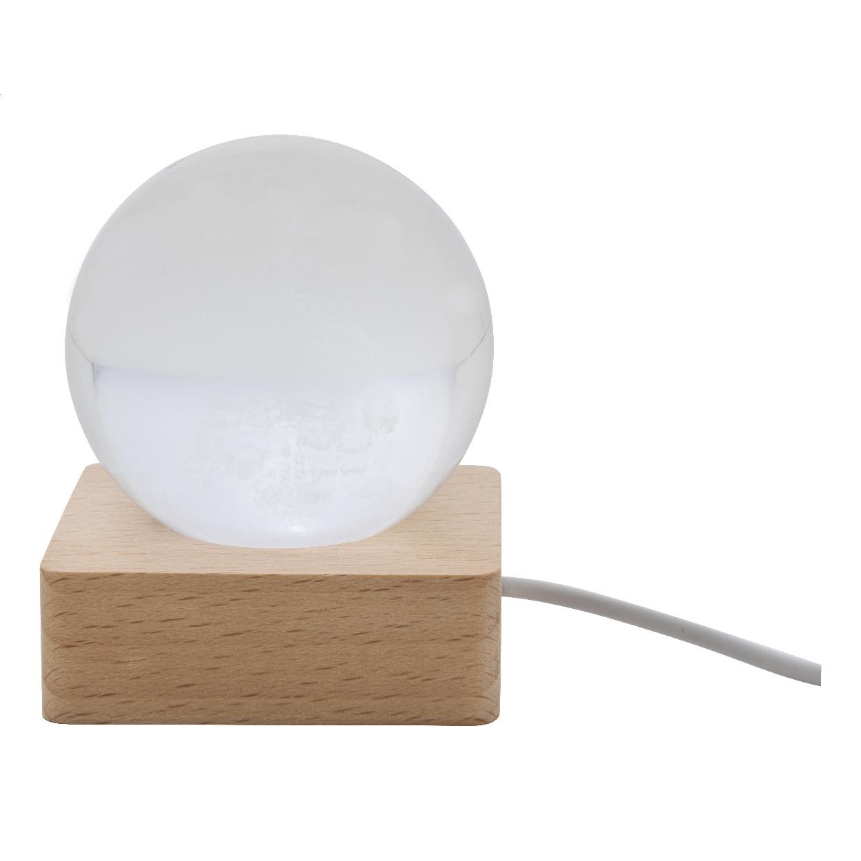 Glob luminos cu design de Crăciun Borealis transparent natural